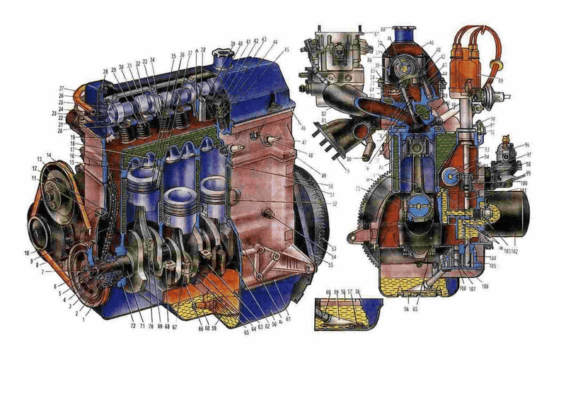 двигатель 2106 
